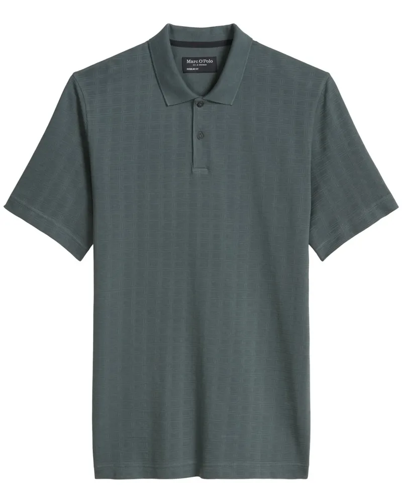 Marc O'Polo Leichtes Strick-Poloshirt aus Bio-Baumwolle, Regular Fit in Petrol