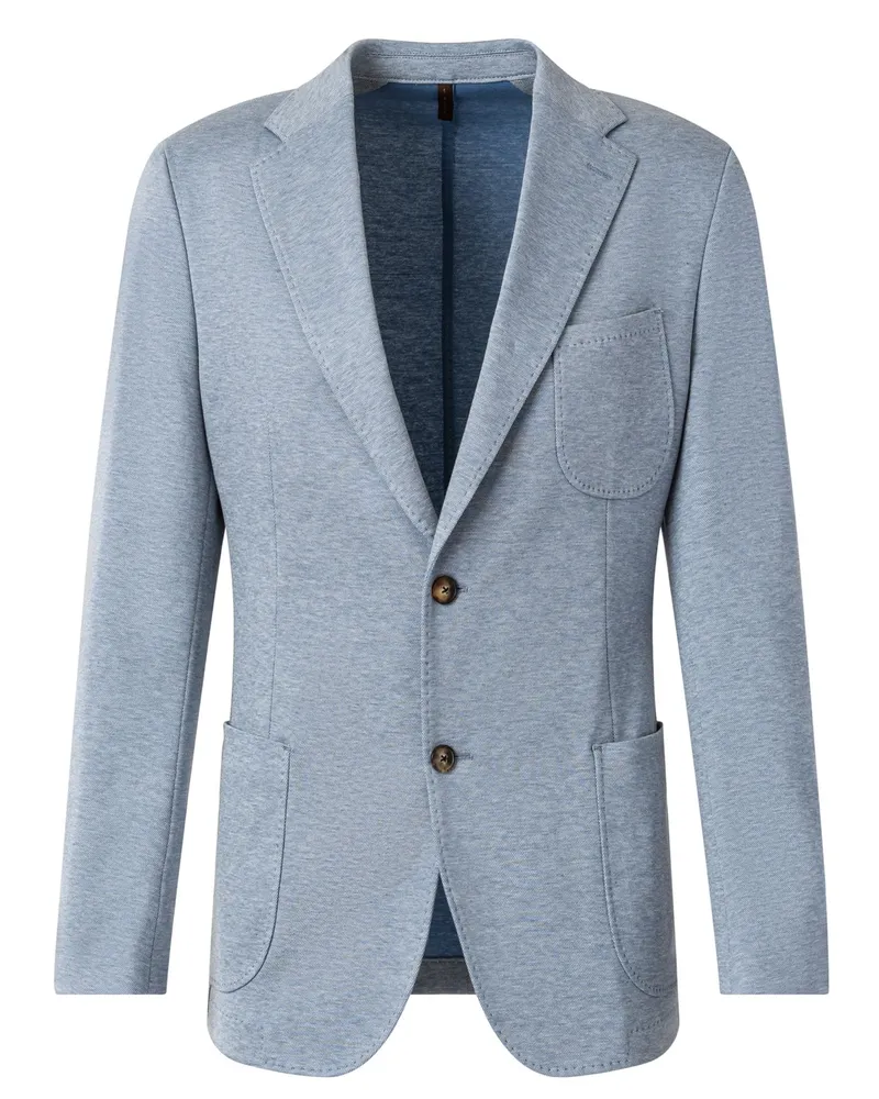 windsor. Ungefüttertes Jersey-Sakko aus einem Baumwoll-Mix, Shaped Fit in Hellblau