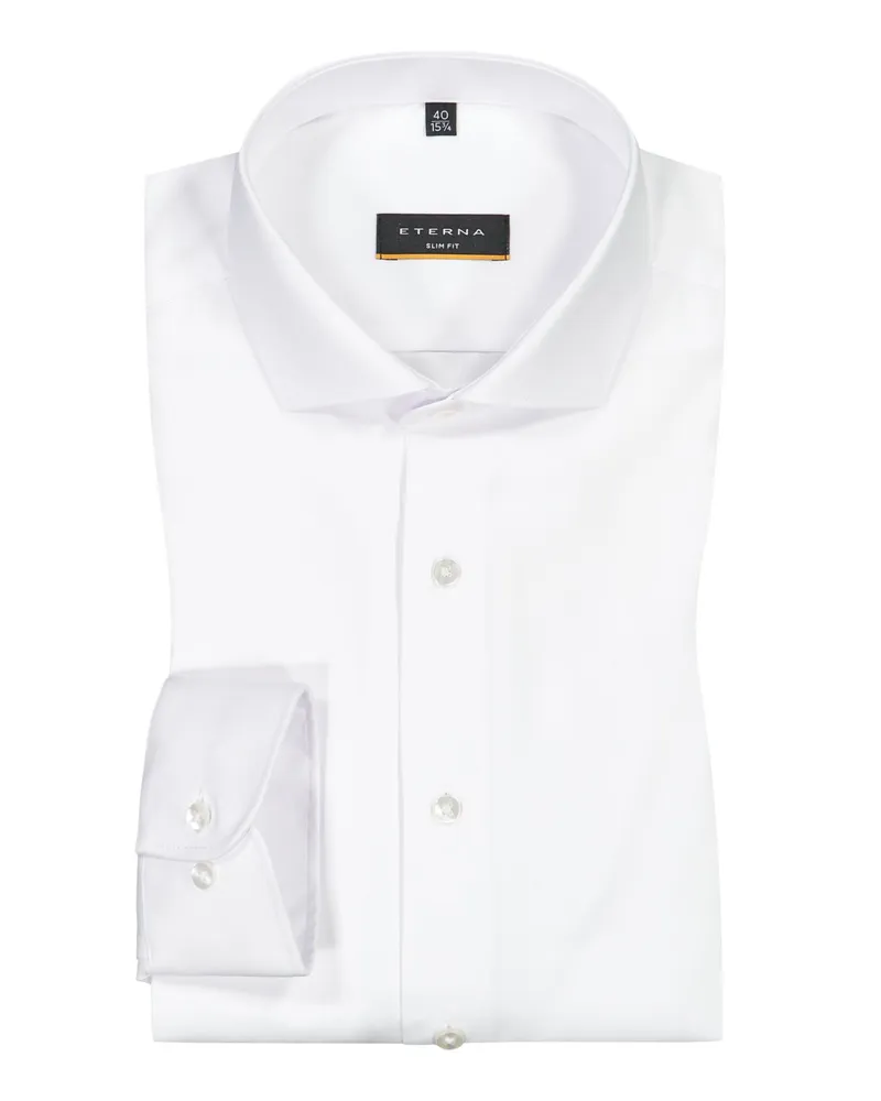 Eterna Hemd, Blickdicht, Slim Fit in Weiß