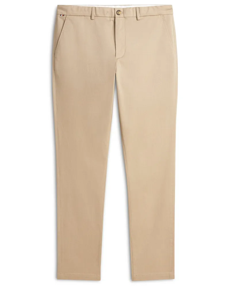 Tommy Hilfiger Chino Bleecker mit feinem Muster und Stretchanteil, Slim Fit in Beige