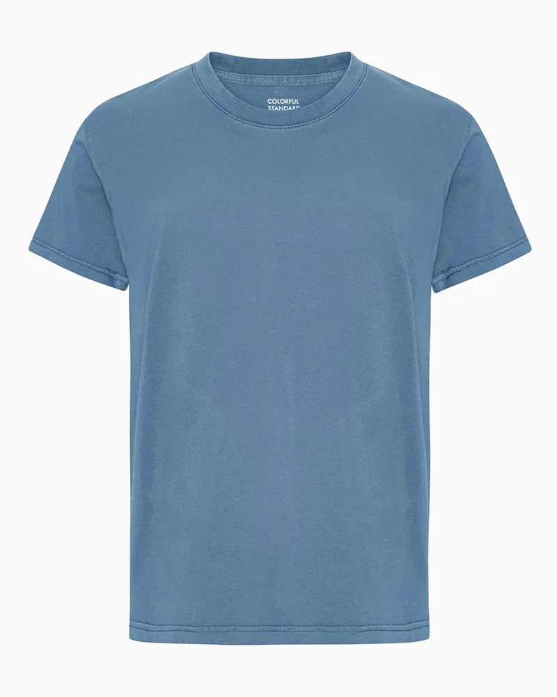 COLORFUL STANDARD Leichtes T-Shirt aus Bio-Baumwolle in Hellblau
