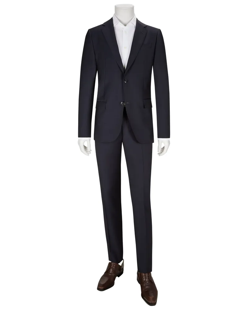 Canali Anzug aus Wolle und Mohair, Black Edition in Marine