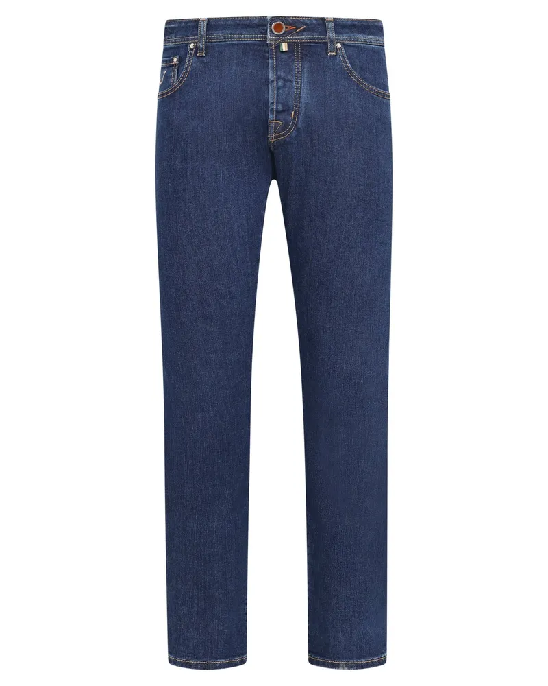 Jacob Cohën Softe Raw-Jeans Bard mit PORSCHE-Badge, Regular Slim in Denim