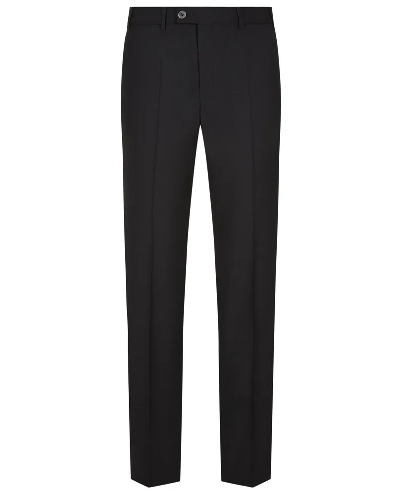 Hiltl Wollhose Piacenza mit Stretchanteil, Regular Fit in Schwarz