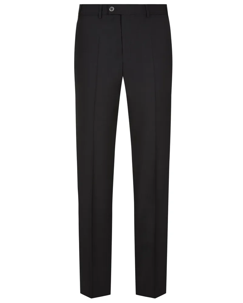 Hiltl Wollhose Piacenza mit Stretchanteil, Regular Fit in Schwarz
