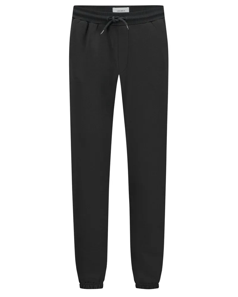 LES DEUX Sweatpants mit Logo-Stickerei in Schwarz