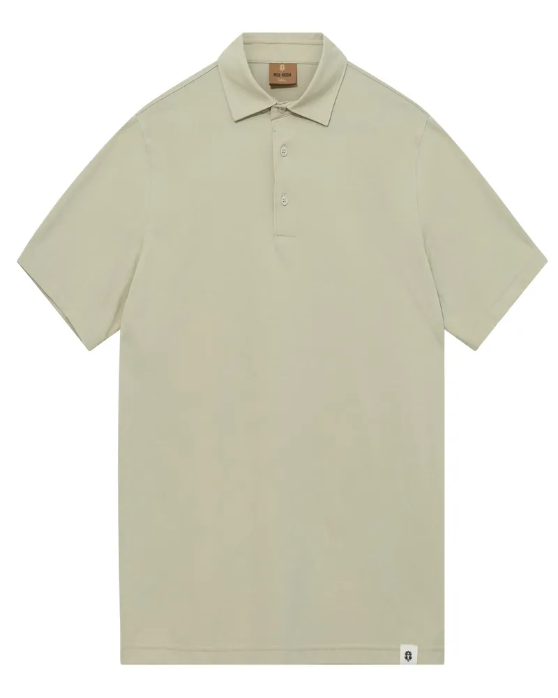 Mos Mosh Glattes Poloshirt in Jersey-Qualität in Kreide