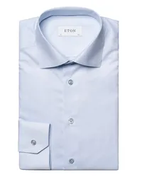 Eton Strukturiertes Business-Hemd, Contemporary Fit Hellblau