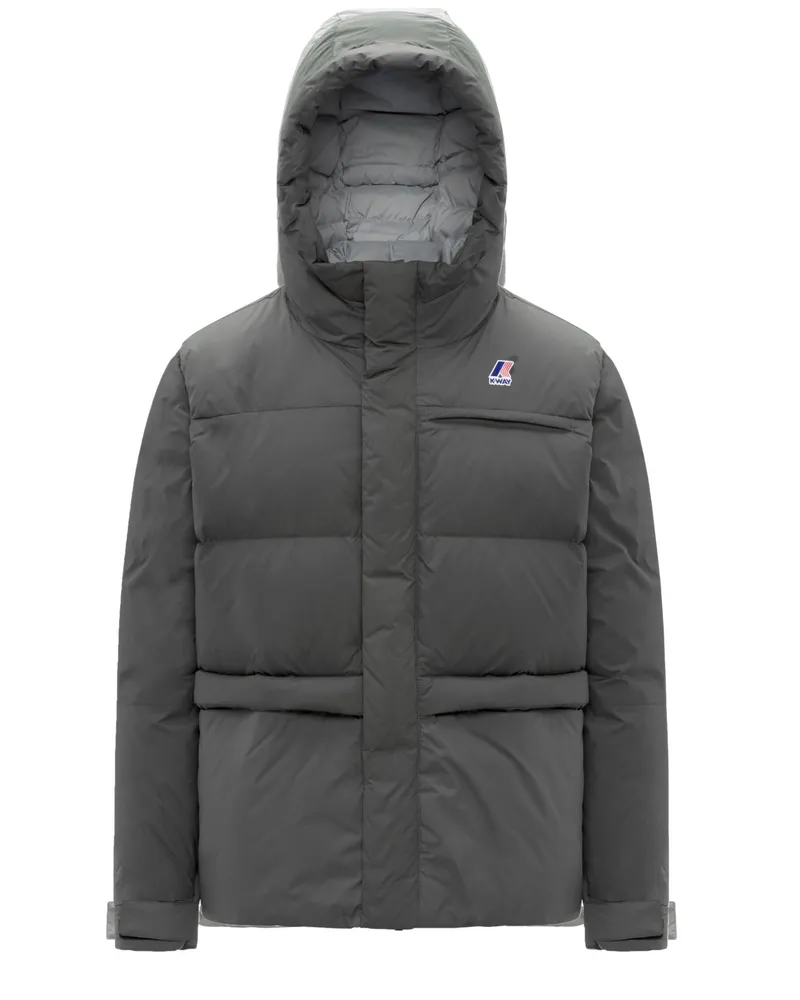 K-Way Wasserabweisende Steppjacke mit Daunenfüllung, Regular Fit in Grau