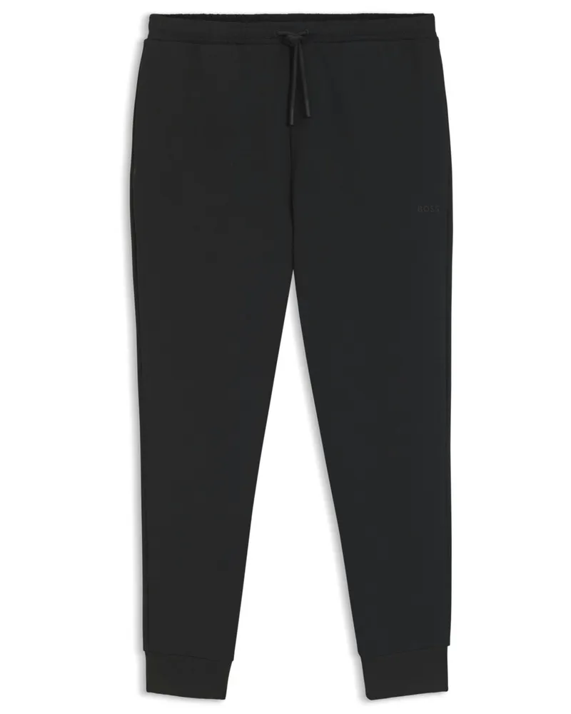 HUGO BOSS Sweatpants aus Baumwolle mit Tunnelzug in Schwarz
