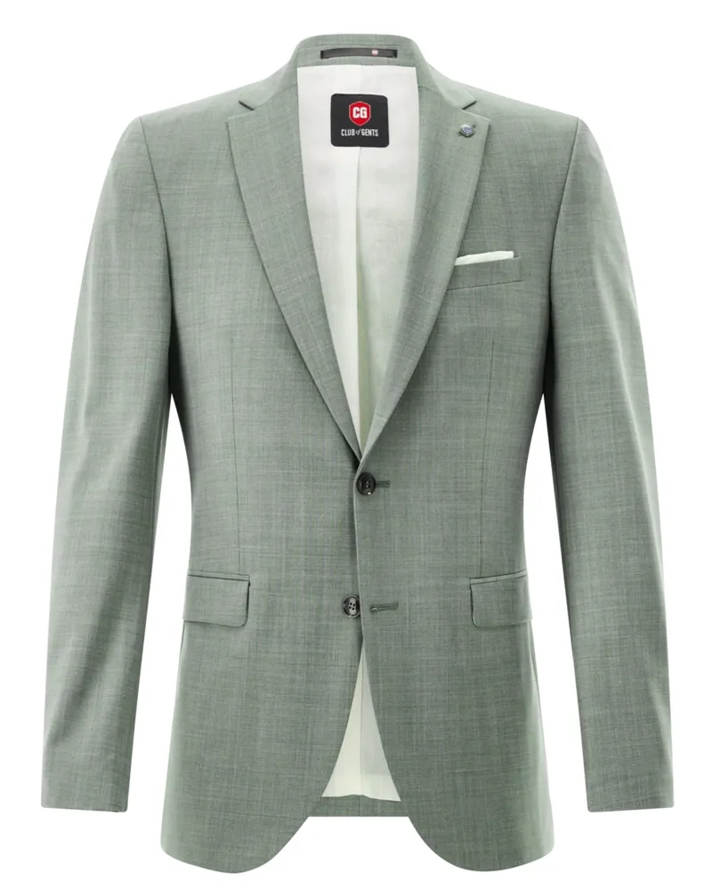 CG Festliches Anzugsakko aus einem Schurwoll-Stretch-Mix, Slim Fit in Grün