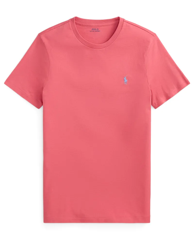 Ralph Lauren Leichtes T-Shirt mit Pony-Stickerei, Custon Slim Fit in Rot