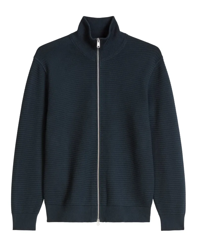 Marc O'Polo Strickjacke aus Bio-Baumwolle mit Struktur, Regular Fit in Marine