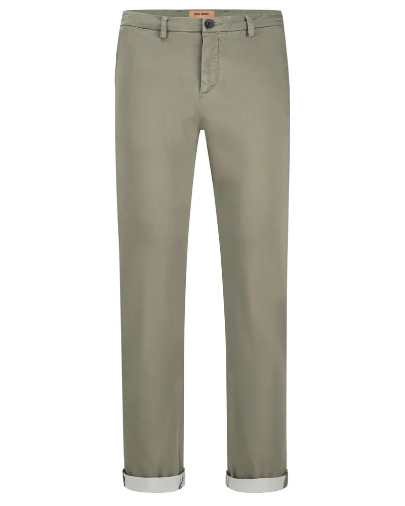 Mos Mosh Stretch-Chino mit innenliegendem Kordelzug in Dunkelbraun
