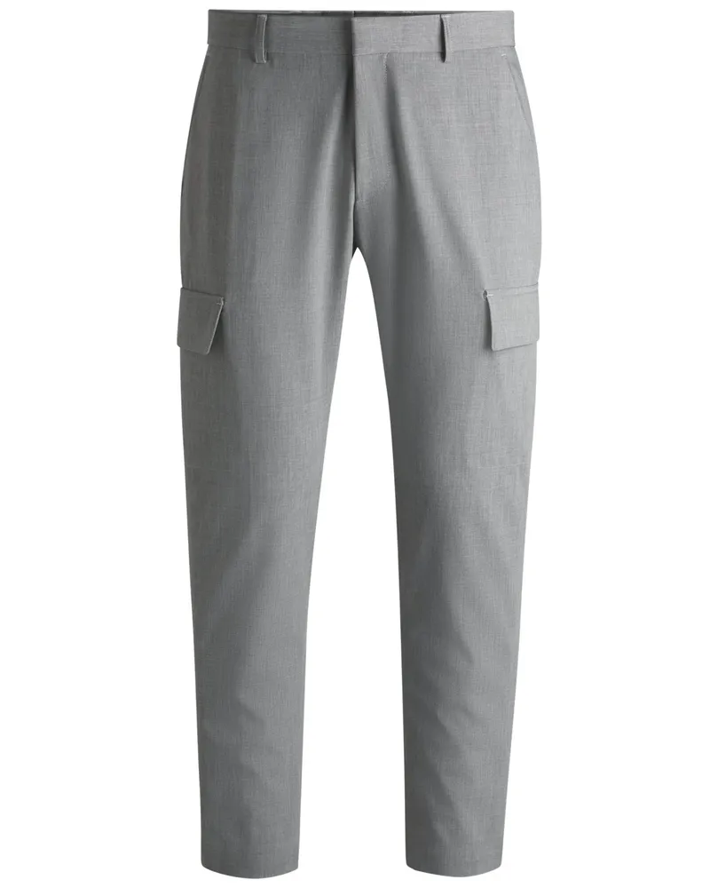 HUGO BOSS Cargohose in 4-Way Stretch-Qualität, Relaxed Fit in Grau