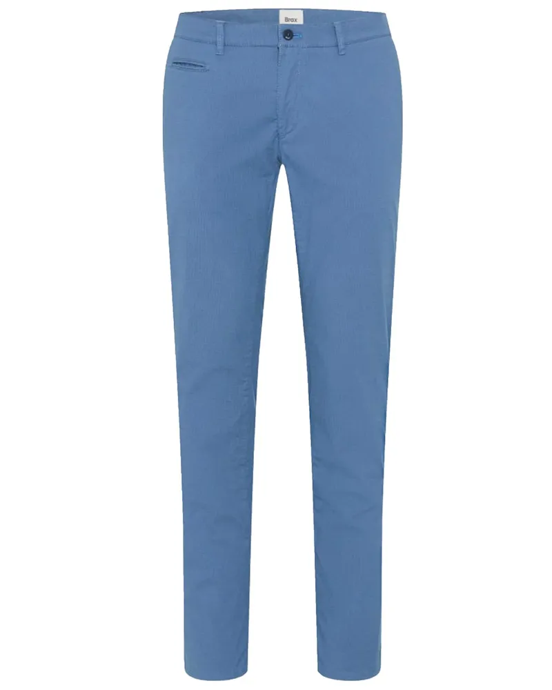 Brax Chino Fabio mit Stretch und Pin-Point-Muster, Modern Fit in Blau