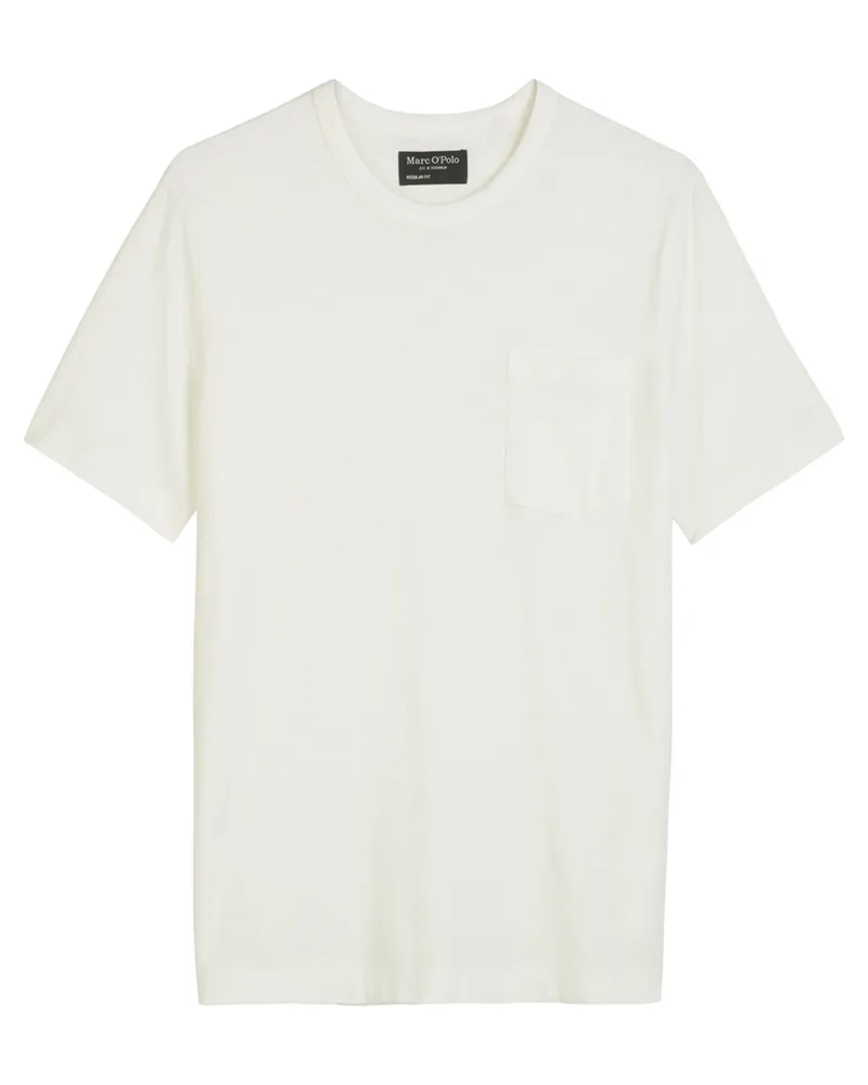 Marc O'Polo T-Shirt in melierter Baumwoll-Qualität, Regular Fit in Offwhite