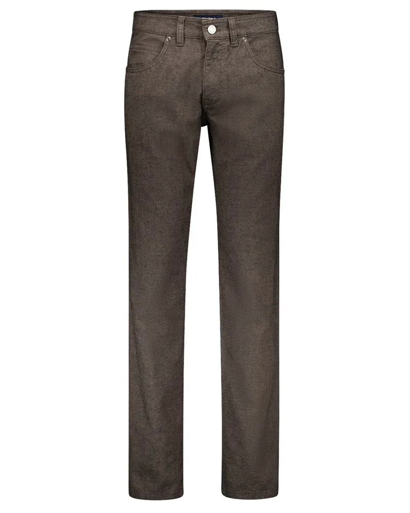 Atelier GARDEUR 5-Pocket Flanellhose Bill mit Stretch, Modern Fit in Braun