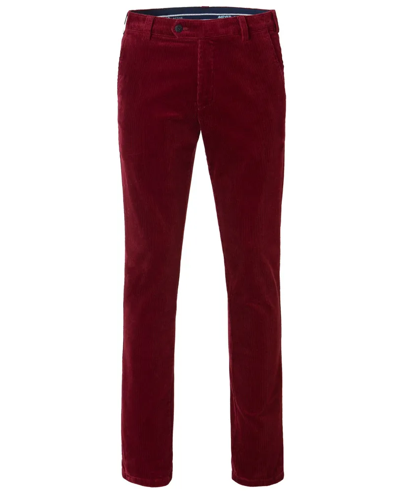 Meyer Hosen Cordhose Bonn mit Stretchanteil, Modern Fit in Rot