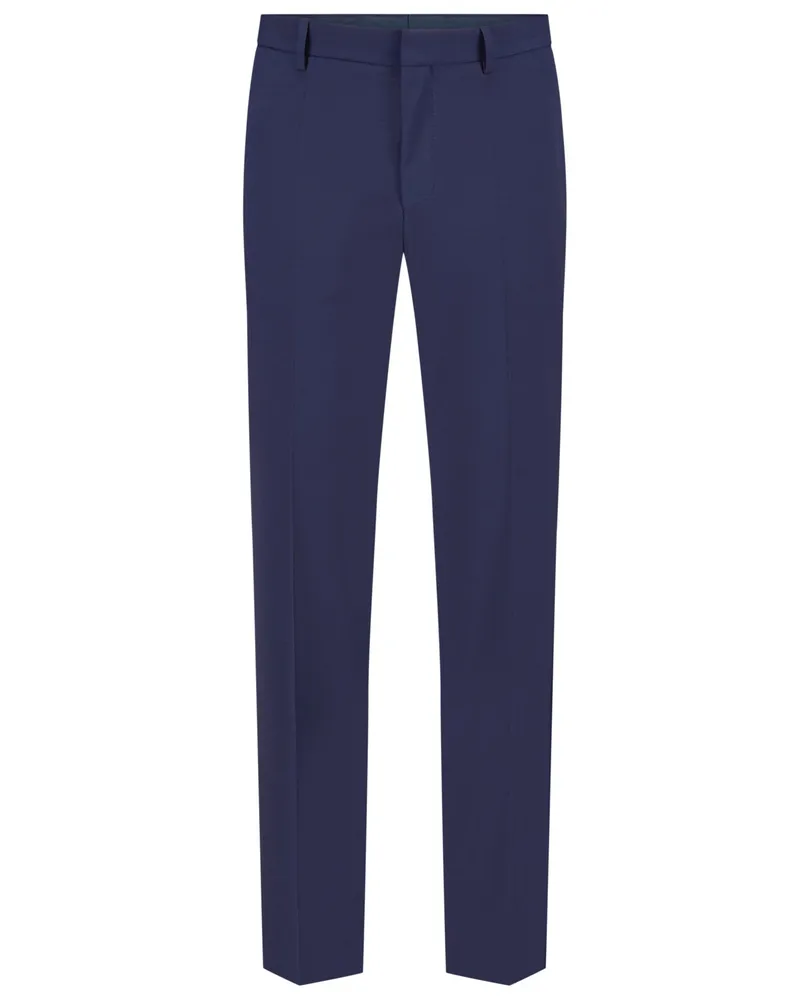 HUGO BOSS Baukasten-Hose Marzotto aus Schurwolle, Slim Fit in Königsblau