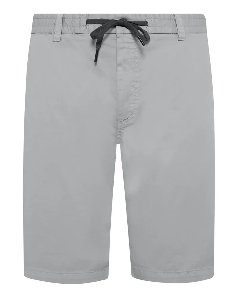 HUGO BOSS Glatte Shorts mit elastischem Bund und Kordelzug in Mittelgrau