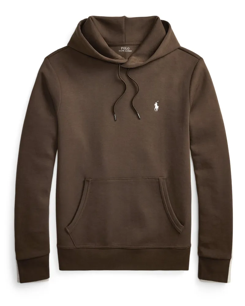 Ralph Lauren Leichter Hoodie in Sweat-Qualität mit Logo-Aufnäher in Braun