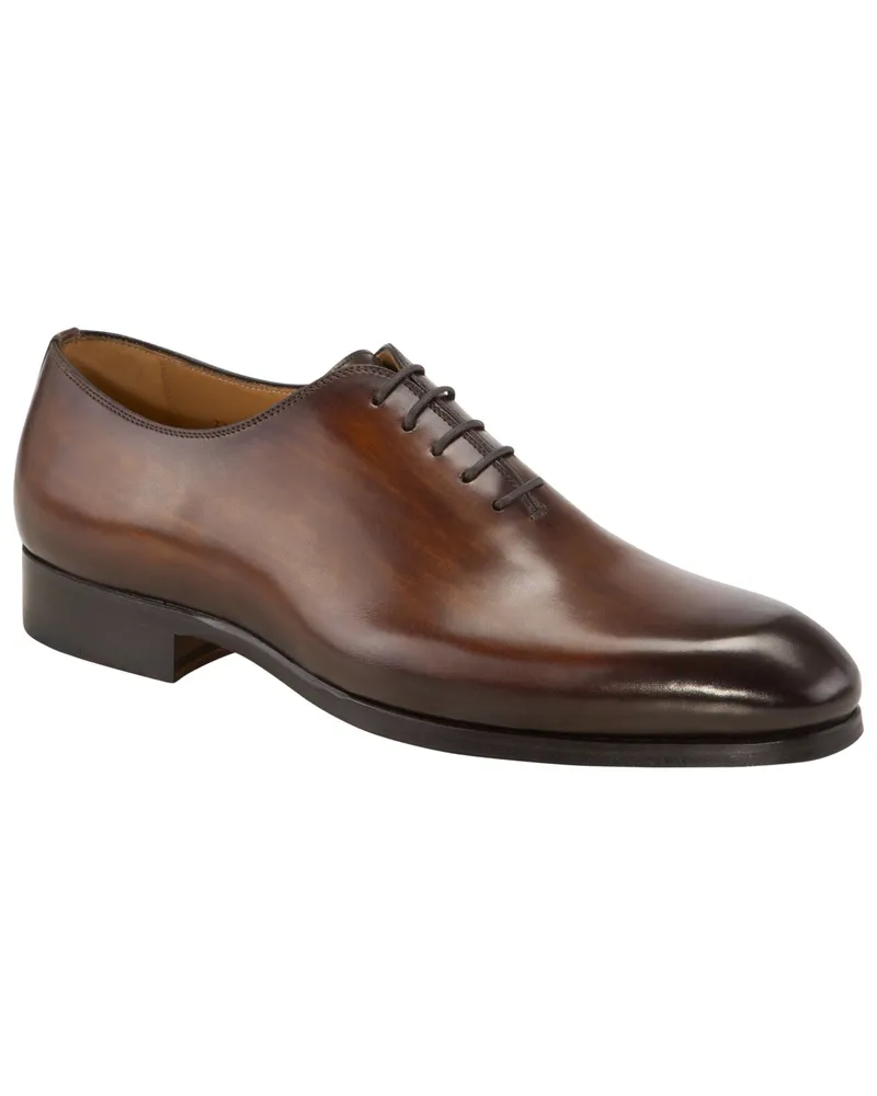 Magnanni Oxford-Schnürschuhe in Wholecut-Bauweise aus Glattleder in Dunkelbraun