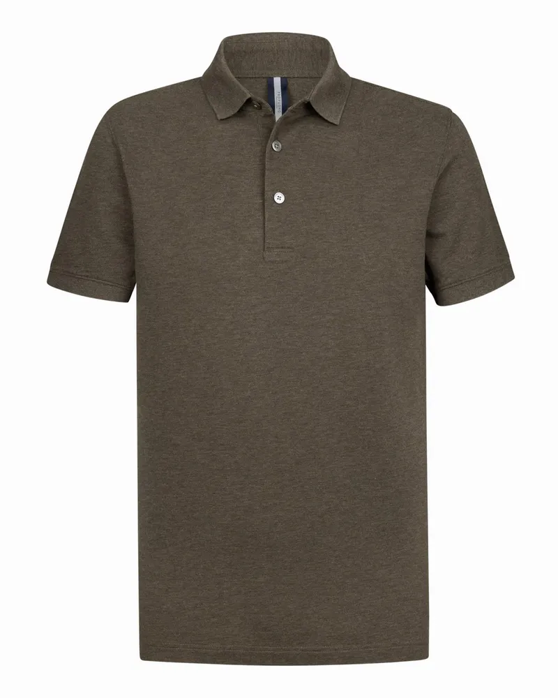 Profuomo Piqué-Poloshirt aus Bio-Baumwolle, Regular Fit in Braun