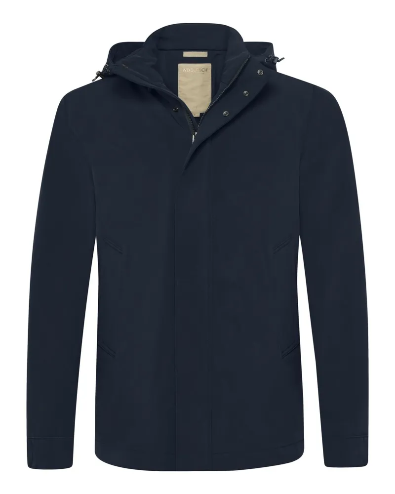 Woolrich Softshell-Daunenjacke mit Kapuze in Marine
