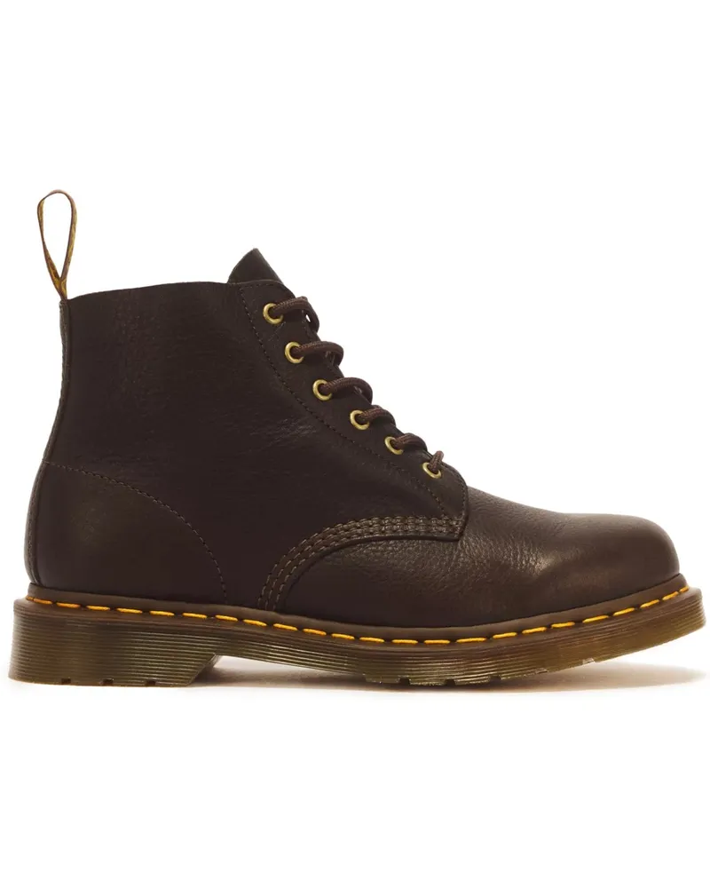 Dr.Martens Knöchelhohe Ambassador Lederstiefel in Dunkelbraun