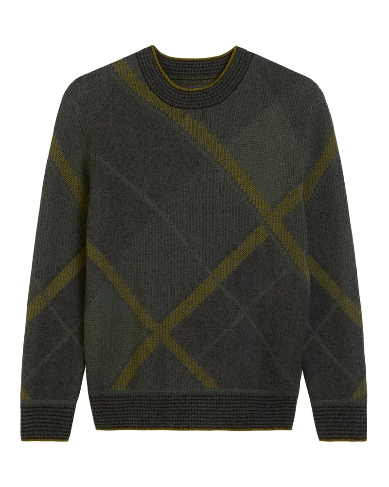 Marc O'Polo Rundhals-Pullover aus einem Wollgemisch, Regular Fit in Anthrazit