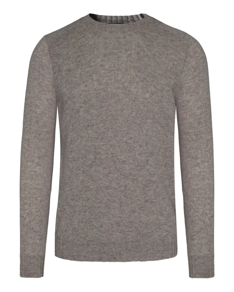 Ferrante Softer Rundhalspullover aus feiner Merinowolle in Beige