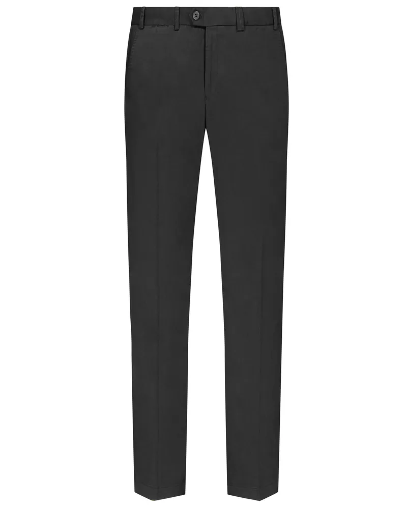 Hiltl Glatte Stretch-Chino Peaker, Regular Fit in Schwarz