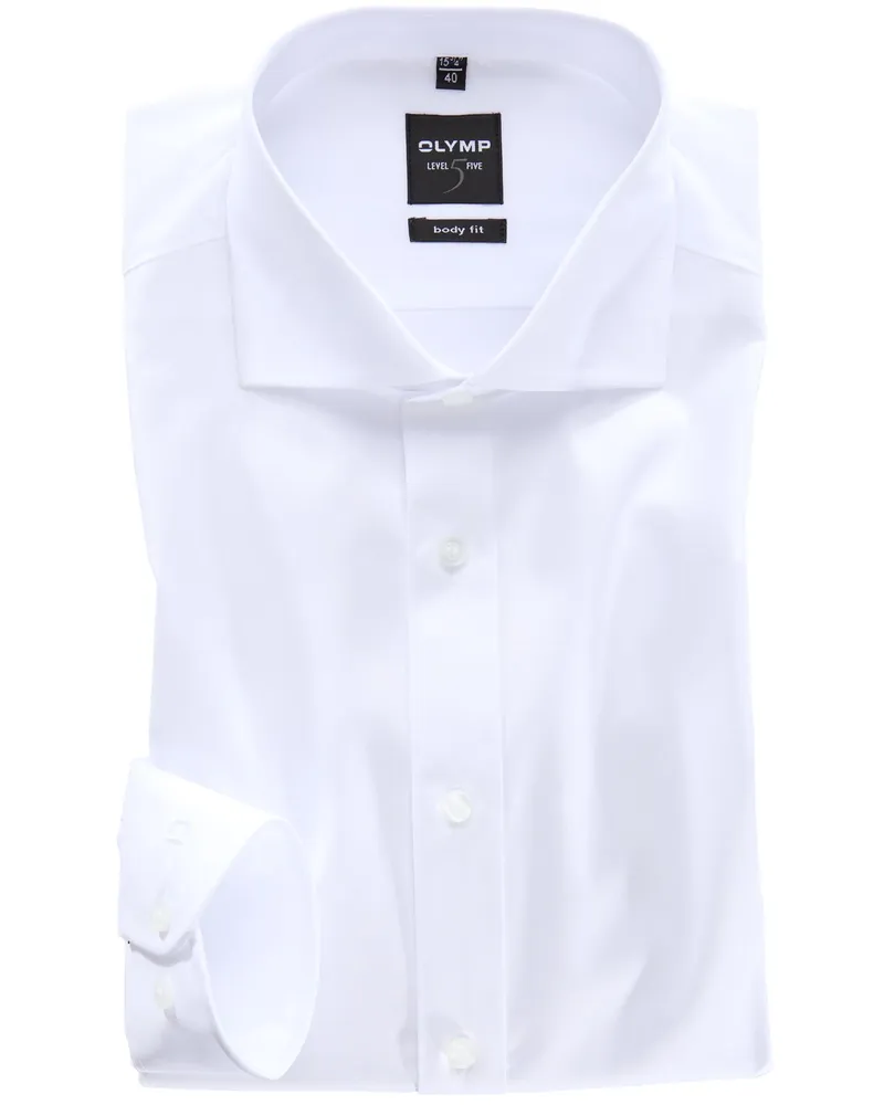 Olymp Level Five body fit Hemd in Weiß