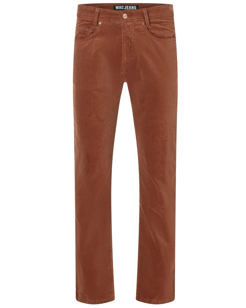MAC Jeans 5-Pocket Cordhose Arne mit Stretchanteil, Modern Fit in Cognac