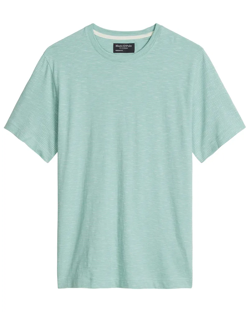 Marc O'Polo T-Shirt aus Baumwolle mit Ringelstreifen, Regular Fit in Blau