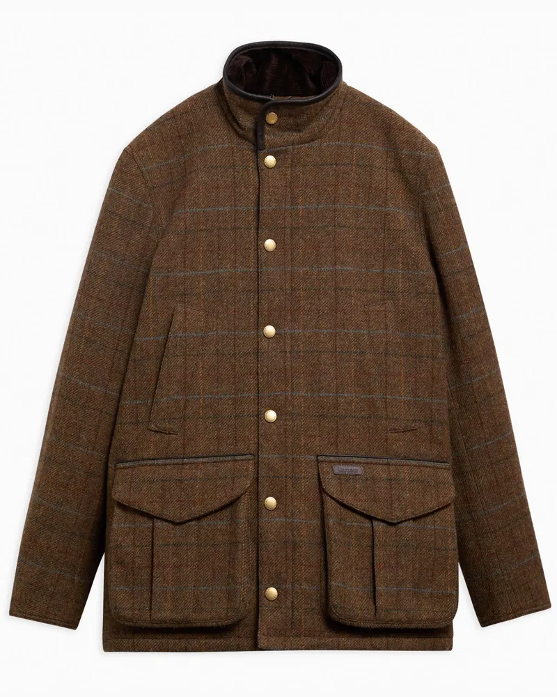 Barbour Wattierte Wolljacke aus Moon-Tweed mit BarbourTech-Ausrüstung in Grün