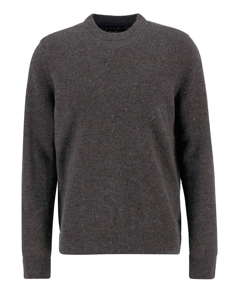 Barbour Pullover aus Wolle mit gepunktetem Strickmuster in Braun