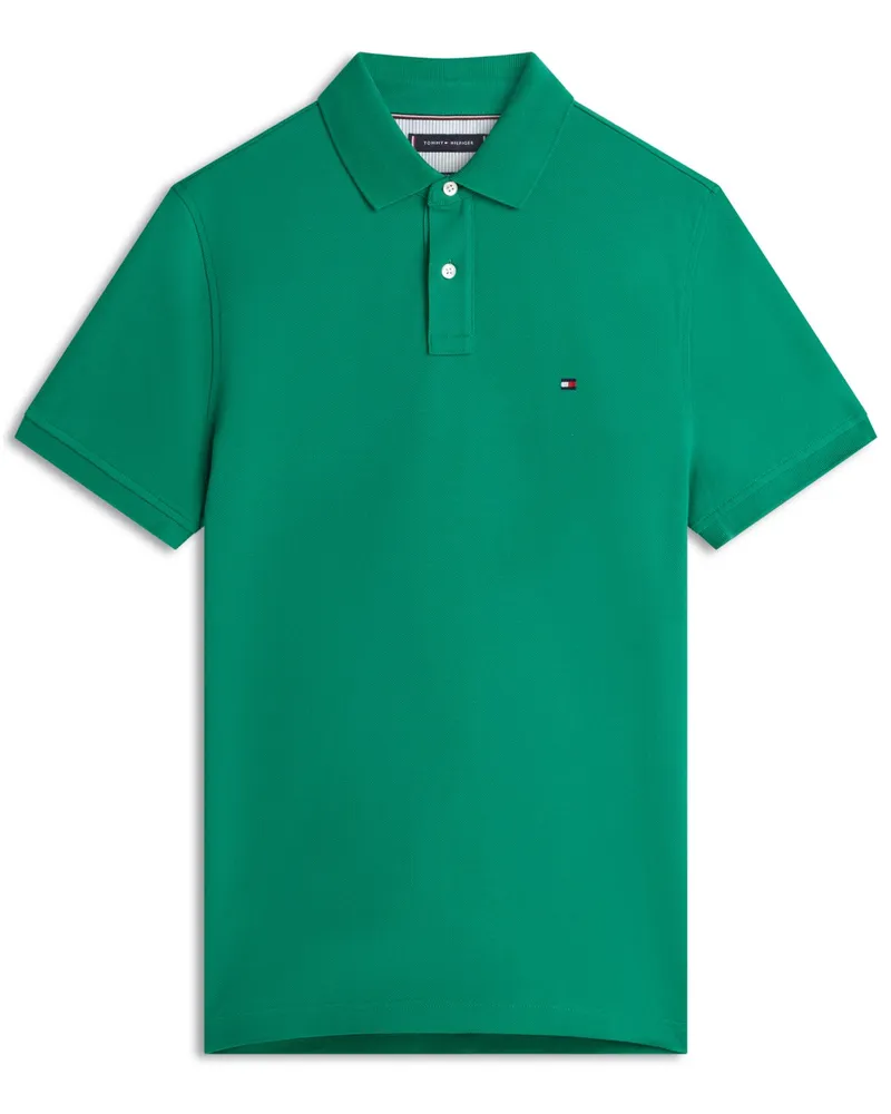 Tommy Hilfiger Piqué-Poloshirt Regular Fit 1985 mit kleiner Logo-Stickerei in Grün