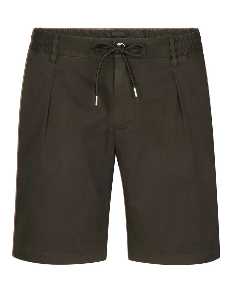 Profuomo Leichte Bermudashorts mit Stretch und Bundfalte in Braun