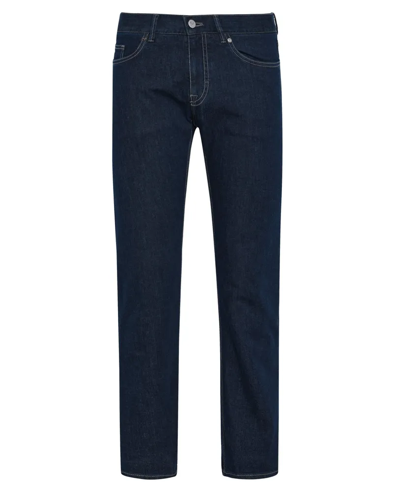 Hiltl Softe Jeans in dezenter Waschung, Straight Fit in Schwarzblau