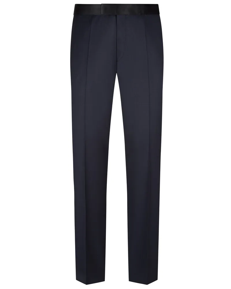 HUGO BOSS Smoking Hose Genius aus Schurwolle, Slim Fit in Marine