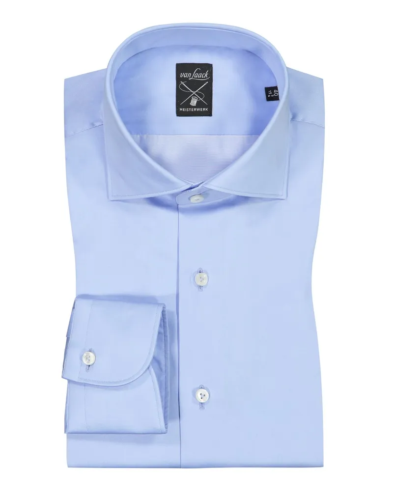 van Laack Hemd aus reiner Baumwolle, Tailor Fit in Hellblau