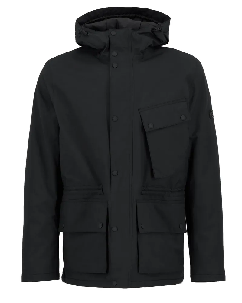 Barbour Wasserdichte Regenjacke Endley mit Kapuze in Schwarz