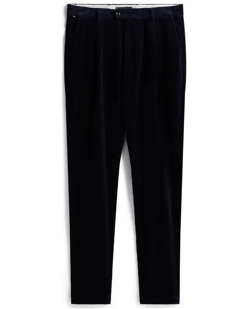 Tommy Hilfiger Cordhose Harlem aus Bio-Baumwolle mit Bundfalte in Marine