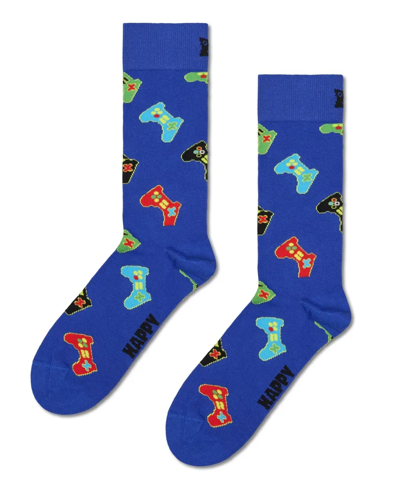 Happy Socks Socken mit Game Controller-Motiven in Blau