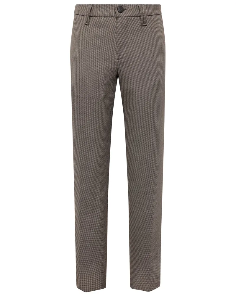 Alberto Strukturierte Chino Lou mit Stretchanteil, Regular Fit in Braun