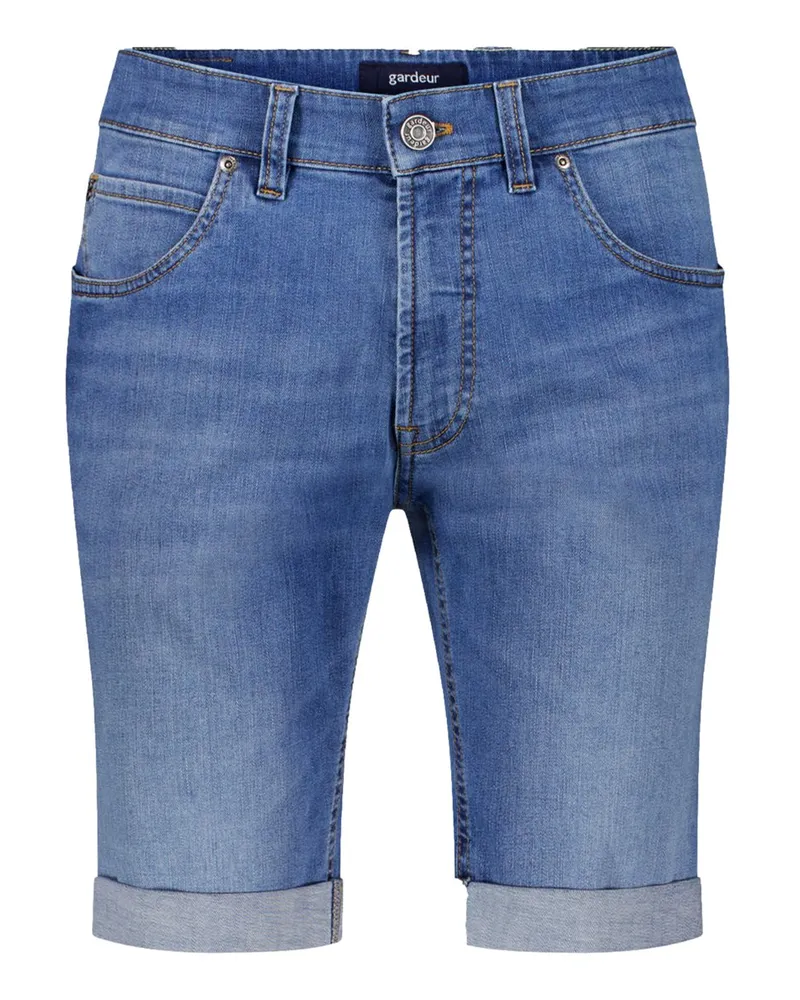 Atelier GARDEUR Elastische Denim-Bermudas mit Beinumschlag, Modern Fit in Graublau