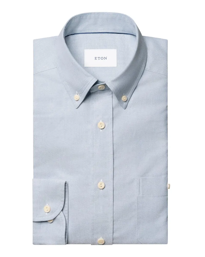 Eton Oxfordhemd mit Brusttasche, Casual Fit in Hellblau