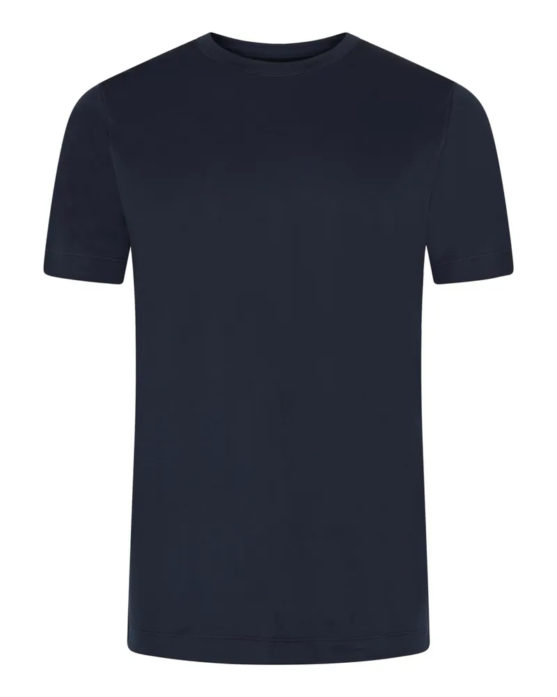 HUGO BOSS Unifarbenes Jersey-T-Shirt mit O-Neck in Marine